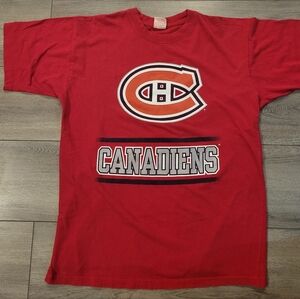 Large 90s Vintage Montreal Canadiens Short Sleeve, CGW Tee